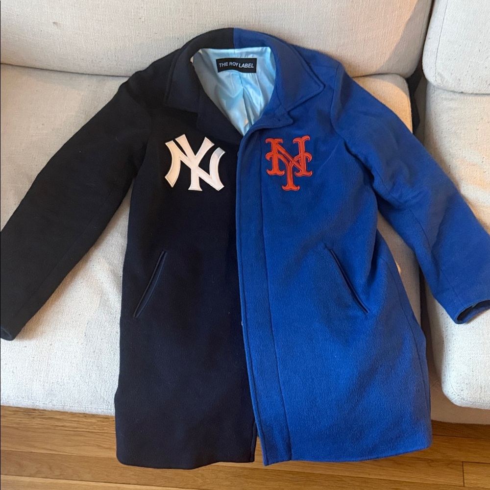 Mens Yankees Mets pea coat